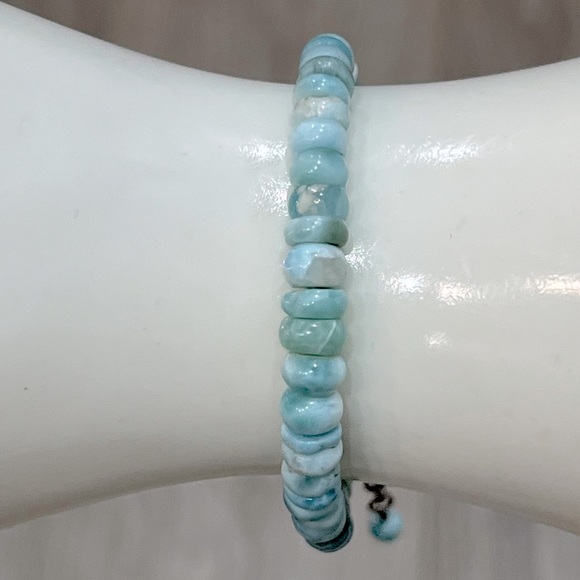 Larimar Bead Sterling Silver Bracelet - Picture 6 of 10